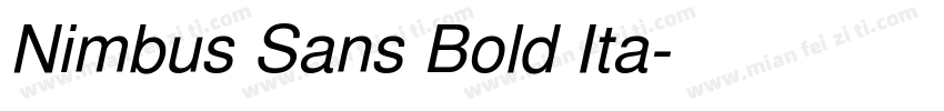 Nimbus Sans Bold Ita字体转换